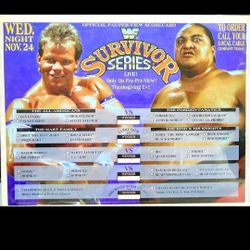 WWF Survivor Series Official Pay-Per-View Scorecard / Program November 24, 1993