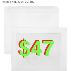 9 x 12 Full Face Window Envelopes | Bright White | 28lb. Text | 250 Qty