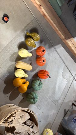 Faux Fall Pumpkin and Gourd Decorations Set