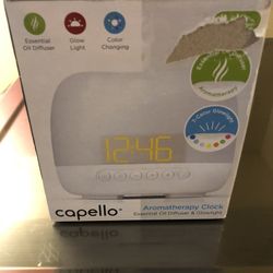 Capello Aromatherapy Clock Essential Oil Diffuser And Glow Light / Essential Oil’s Not Included 