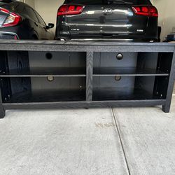 Black TV Stand Entertainment System