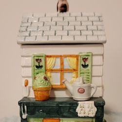 Fitz and Floyd Garden Shed cookie jar.