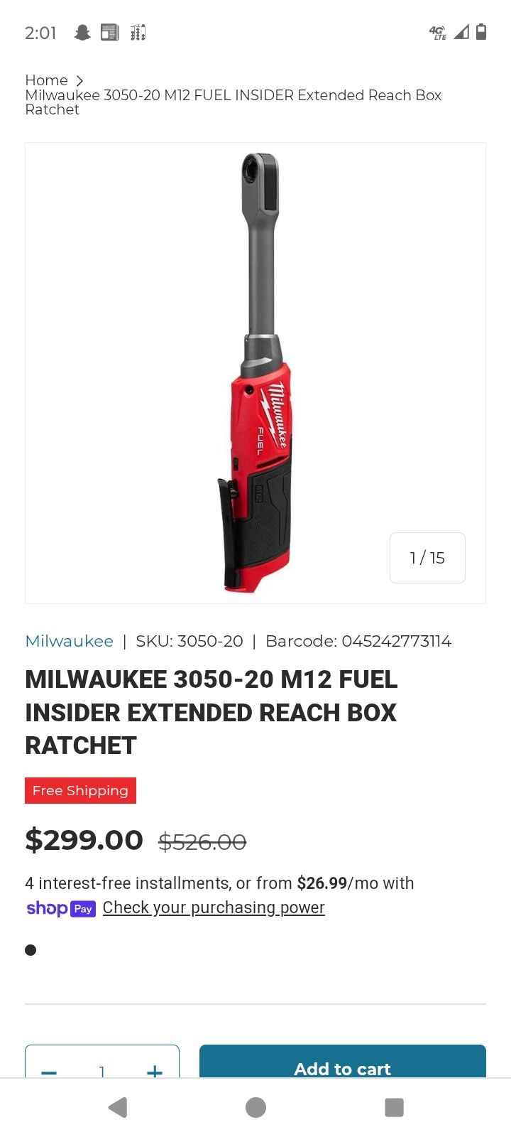 Milwaukee M12 Fuel Only Tool New