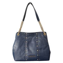 NWT Michael Kors Jet Set Chain Leather Navy Blue Studded Shoulder Bag Purse