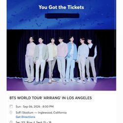 BTS TICKETS ARIRANG TOUR