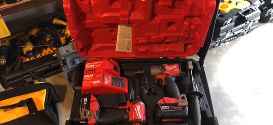 Brushless Cordless Hammer Drill and Impact Driver Combo Kit (2-Tool) with Two 5Ah Batteries & Hard Case