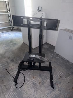 Mobile Rolling TV Stand for 32”–75” TVs with Shelf