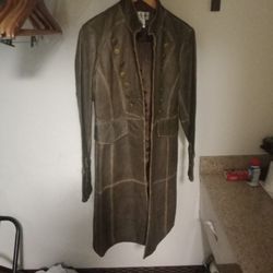 Newport News 100%Leather Trench Coat