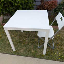 White Square Dining Table /Desk