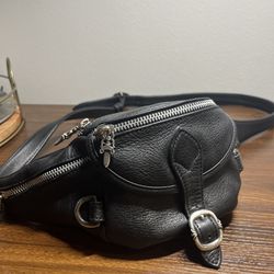 Chrome Hearts Leather Belt - Shoulder Bag Pouch In Black Leather Waist Bag Body