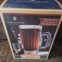 American Vintage Beer Mug with Opener. Brand New.
