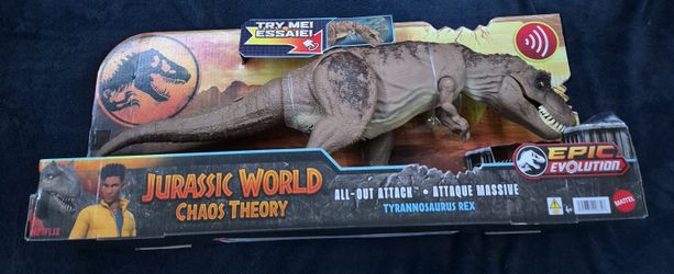 Jurassic World T-Rex Action Figure All Out Attack Rampage Chomp Roar