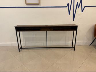 Wood Charging Storage Table