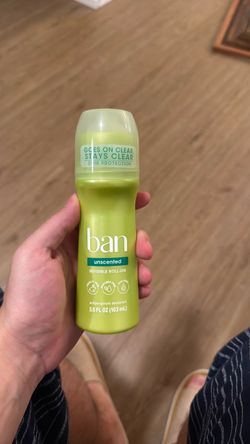 Ban Unscented Invisible Roll-On Deodorant 3.5 oz