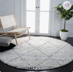 Shabby chic Round area rug 6’7”