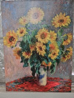 "MONET" Famous Print Of SUNFLOWERS $20