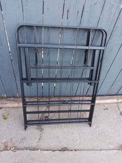 Black Metal Folding Bed Frame
