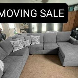 Gray Sectional Couch Sofa With Chaise 