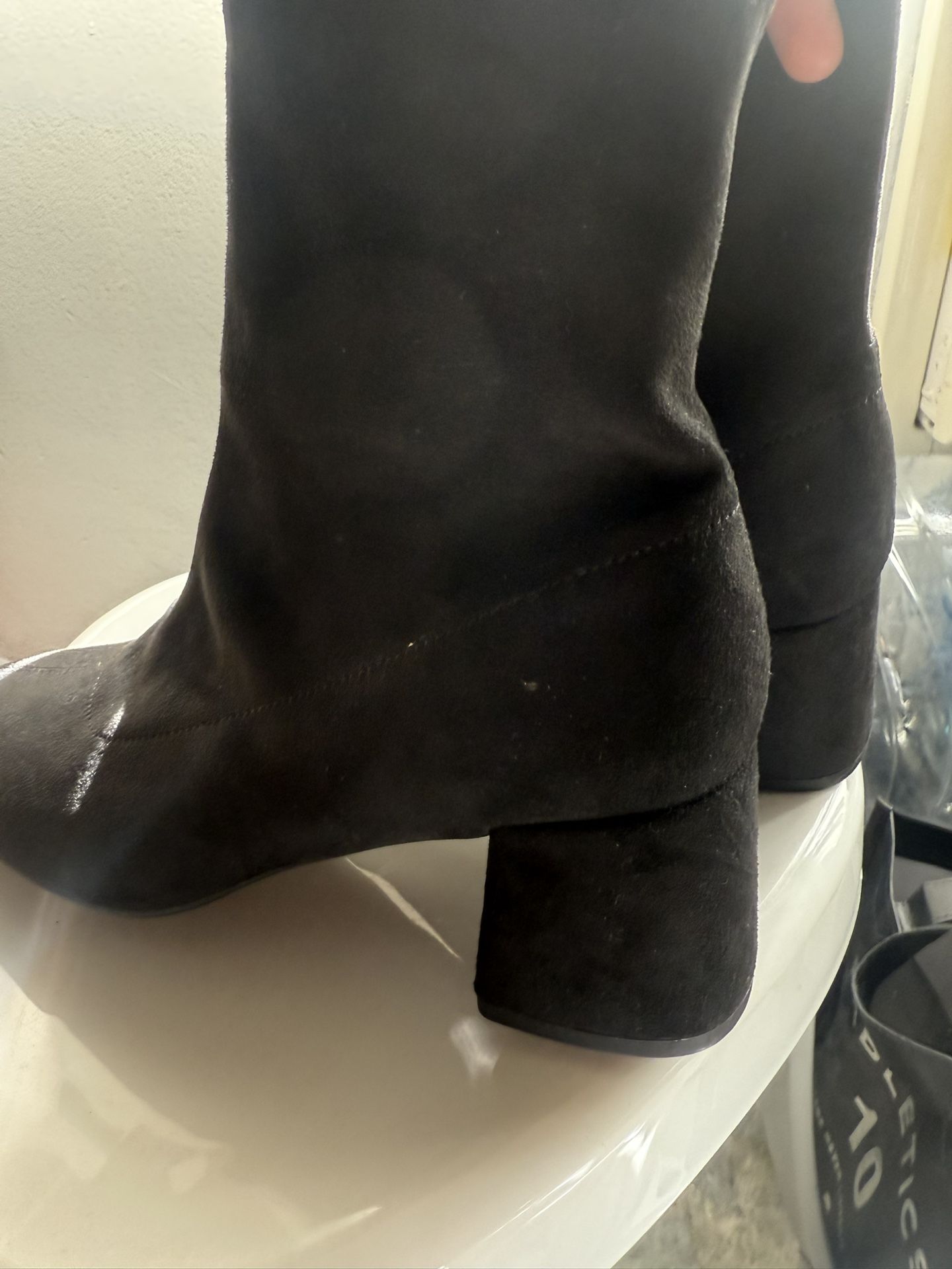 Black Heeled Ankle Booties Size 6