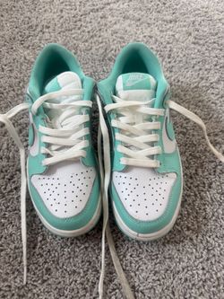 Nike Dunk Low Teal and White Sneakers