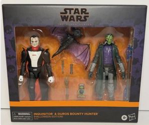 STAR WARS The Black Series Inquisitor & Duros Bounty Hunter, Halloween Edition, Collectible 6 Inch Action Figure 2-Pack