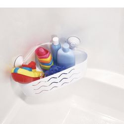 KIDS’ BATH STORAGE CADDY WHITE