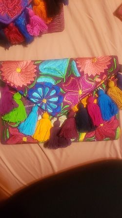 Embroidered Bag Clutch Purse