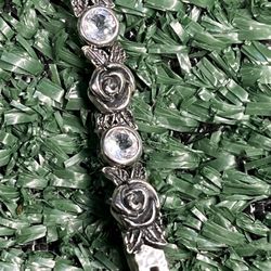 Sterling Silver Rose Bracelet 