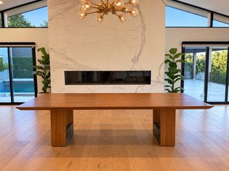 8’ Ethan Dining Table w/ Black Marble Base – Originally $3,770 – $500 (plus 5 chairs for FREE if you want them)