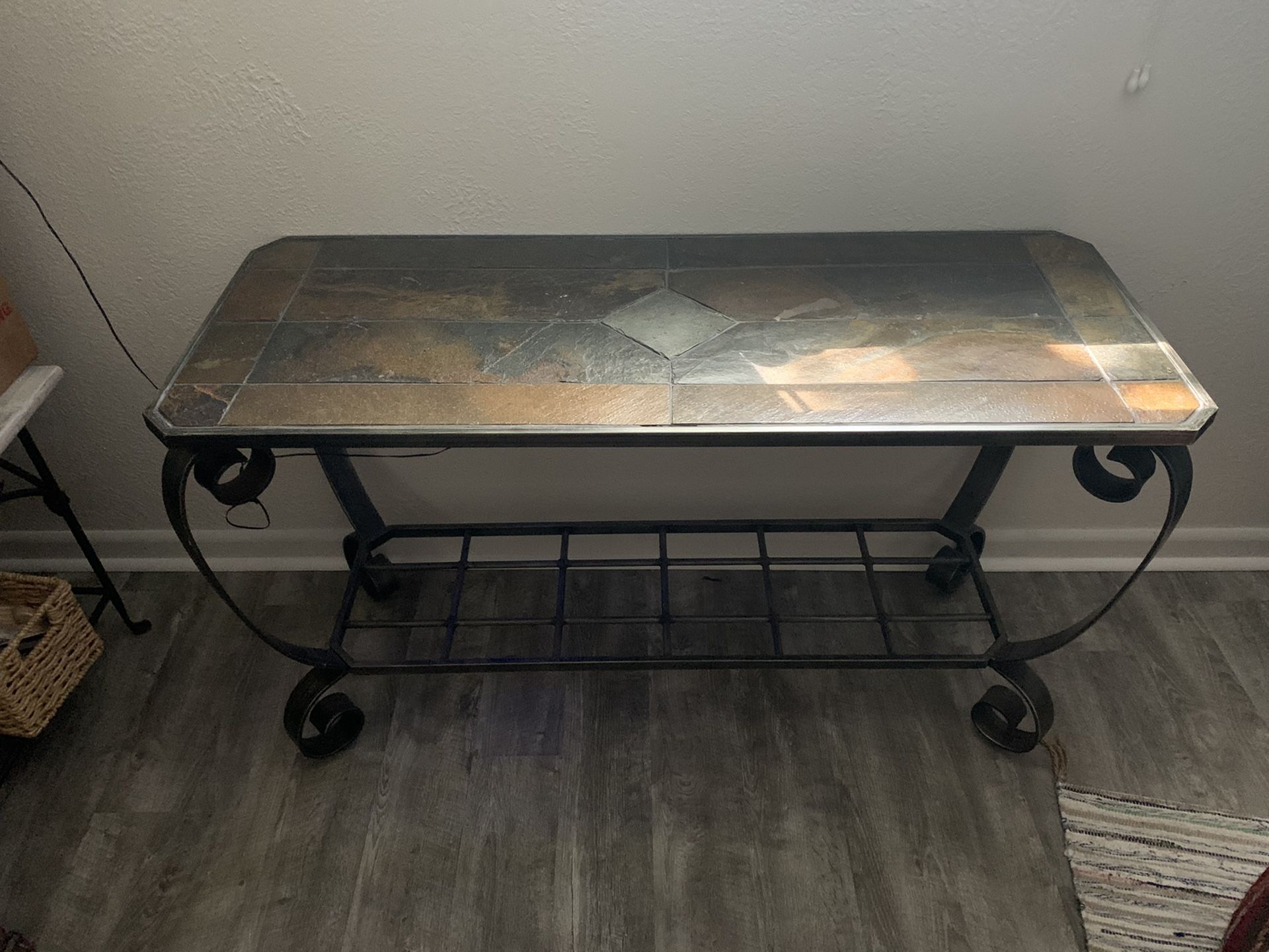 Stone top table (slate, console table, sofa table)