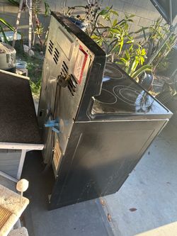 Black Electric Range Stove with Glass Cooktop