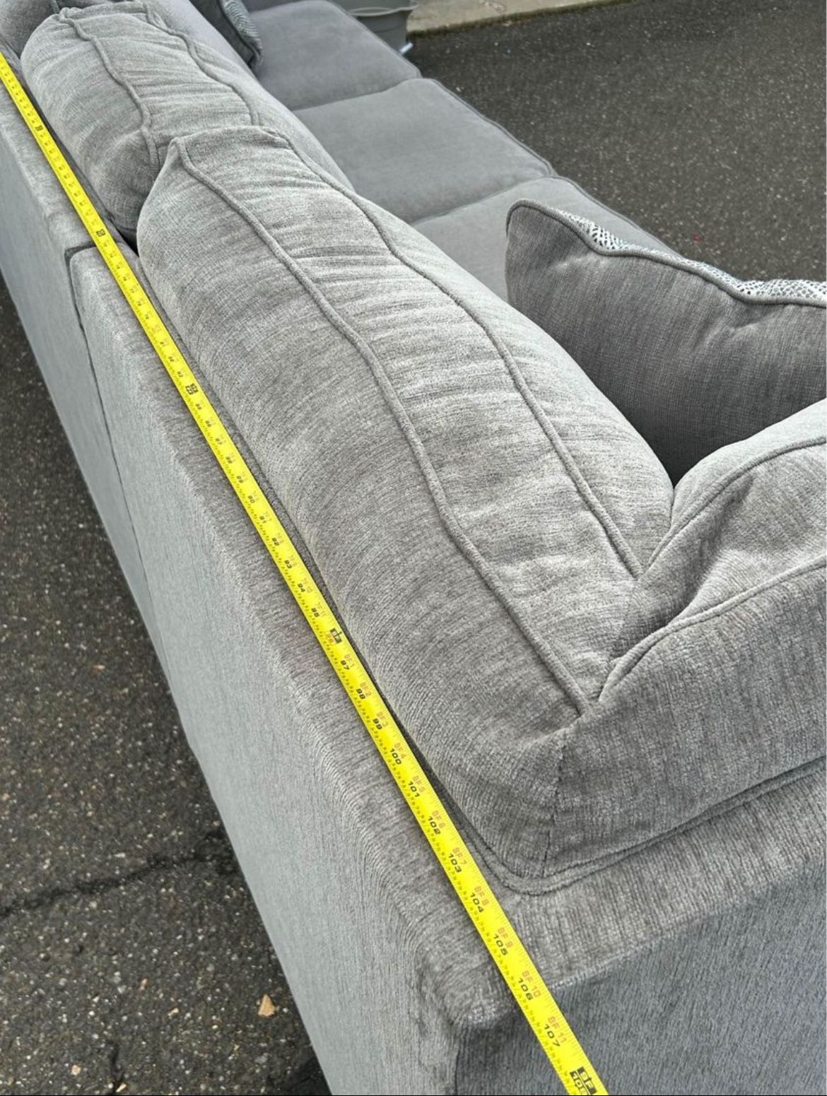 Grey Sectional With Pillows (Pilgrim Furniture)