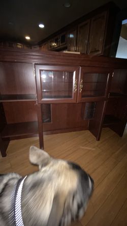 Office Desk With Hutch (Cherry Red)