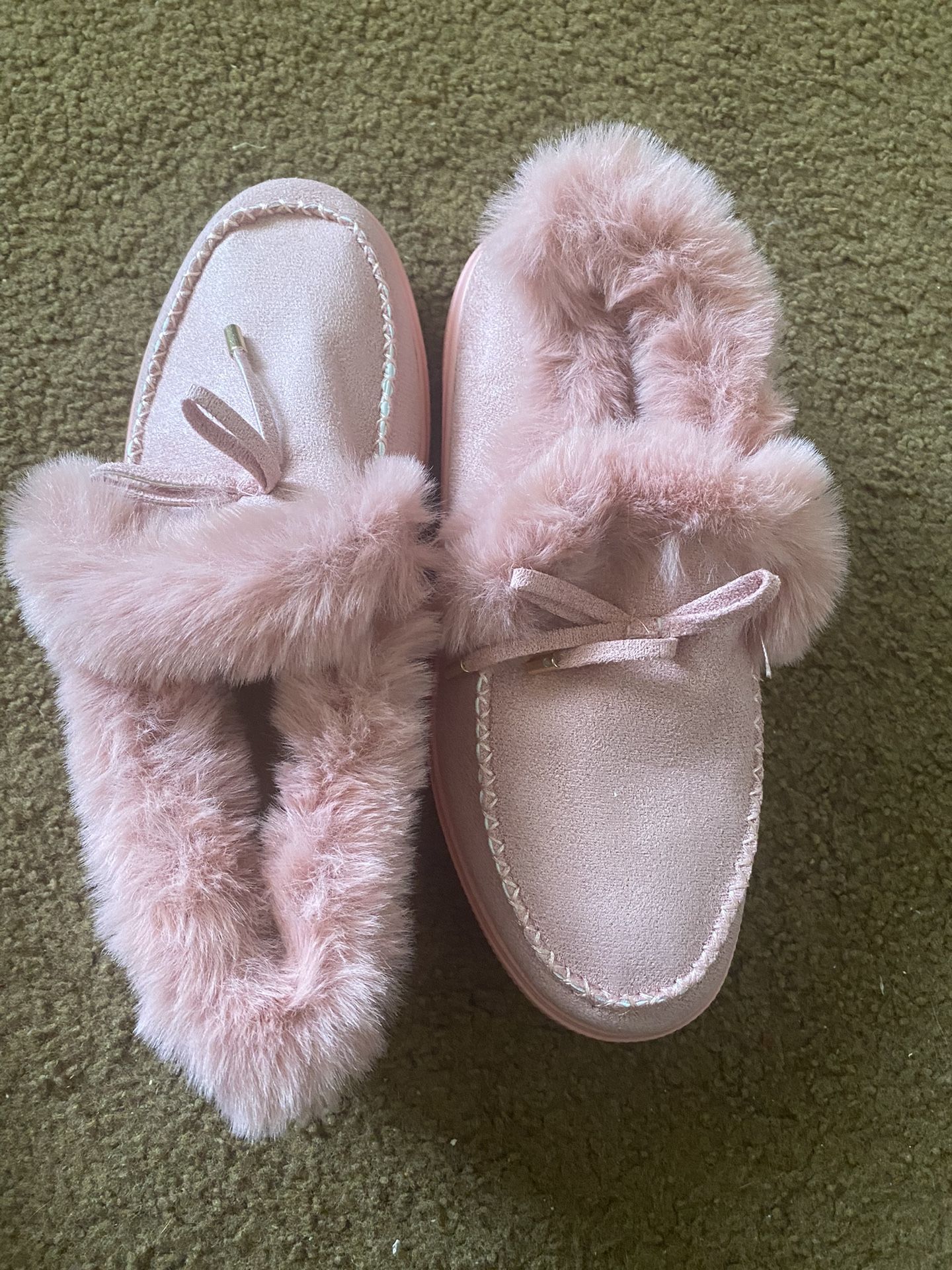 Pink Half New Leather Boots