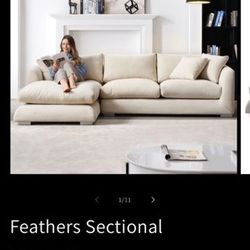 Brand New Off White Sectional With Chaise L Shape 