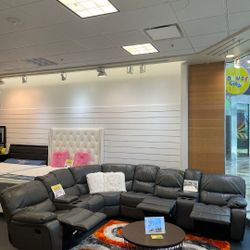  SECTIONAL RECLINING SOFA WITH THREE RECLINERS!!! TEXT 30777 TO 22462 FOR $50 DOWN!!!DELIVERY TONIGHT!!!