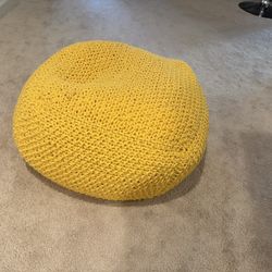 Yellow Pouf Ottoman