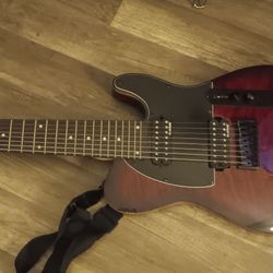 Michael Kelly 508X 8-string electric guitar - Black Cherry Burst