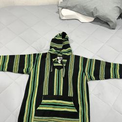 Mexican Baja Hoodie  Poncho 