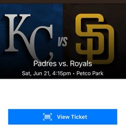 Padres Ticket 6/21