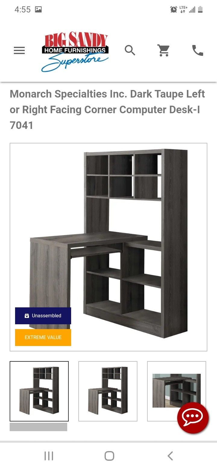 Corner Desk W/bookcase