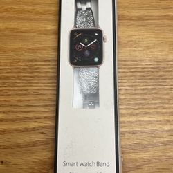 Smart Watch Band Black and Silver Glitter NEW OPEN BOX