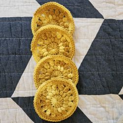 Pack Of 4 Handmade Crochet Coasters