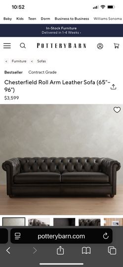 Pottery Barn Leather Sofa & Leather Sofa Chair