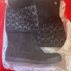 LIKE NEW Coach Size 9 Tatum Boots, Black