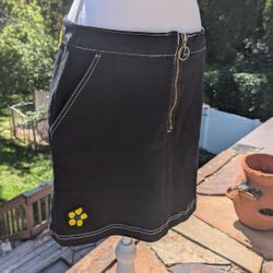 VANS  Black Brighton Black Denim Skirt Sz L