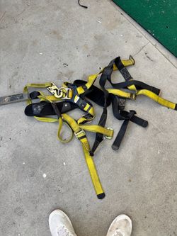 Guardian Fall Protection Safety Harness + 6FT Shock Absorbing Lanyard M/L
