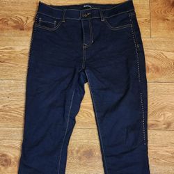 Women's Dark Bue Studded Jeans Size 10