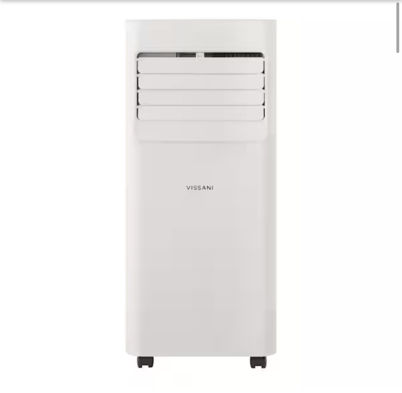 Vissani 5,000 BTU 115-Volt 3-in-1 Portable Air Conditioner Unit Cools up to 150 sq. ft. with Dehumidifier and Remote in White