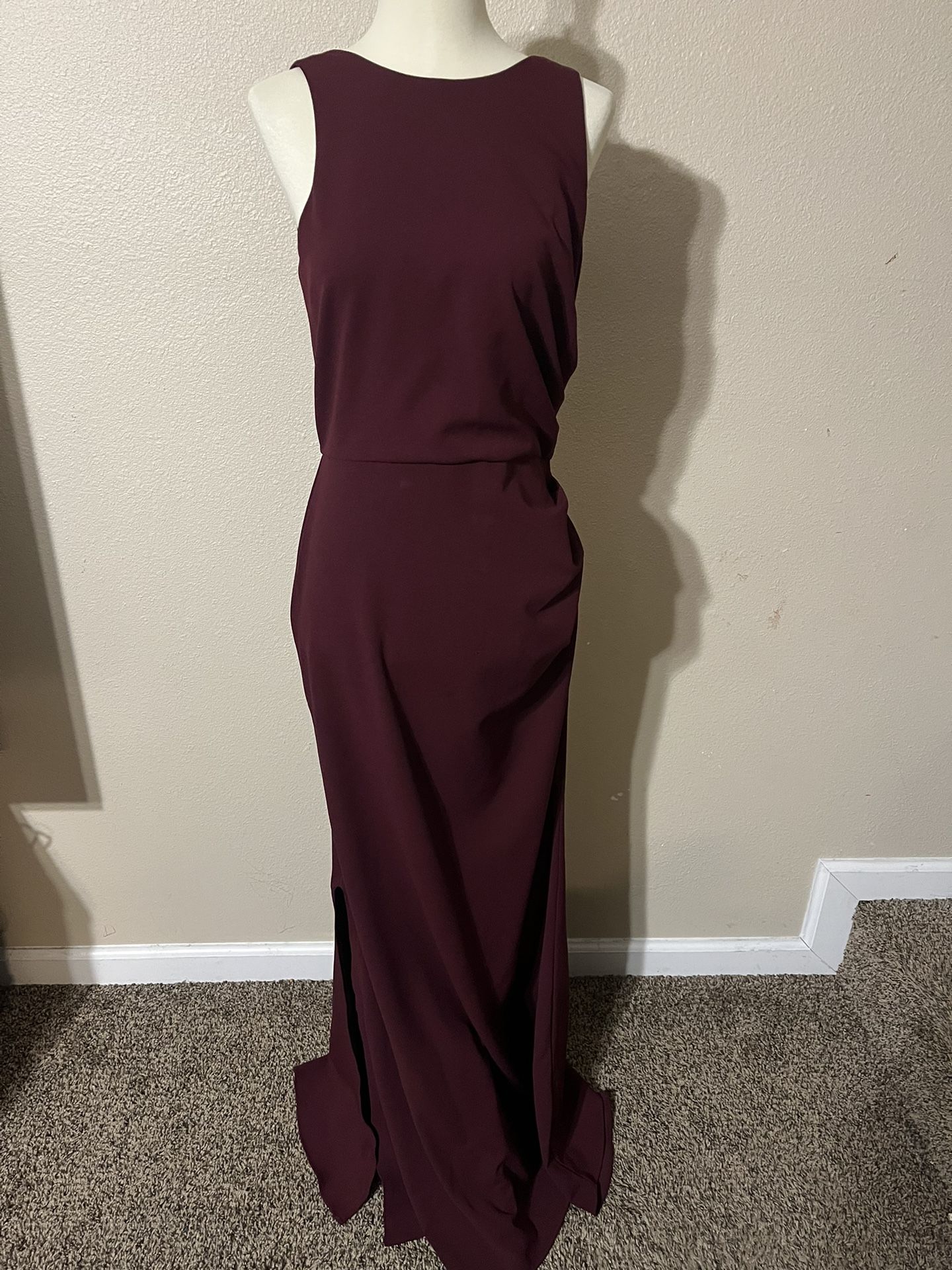 Burgundy/ Plum/Dark Red Wedding/ Prom Dress